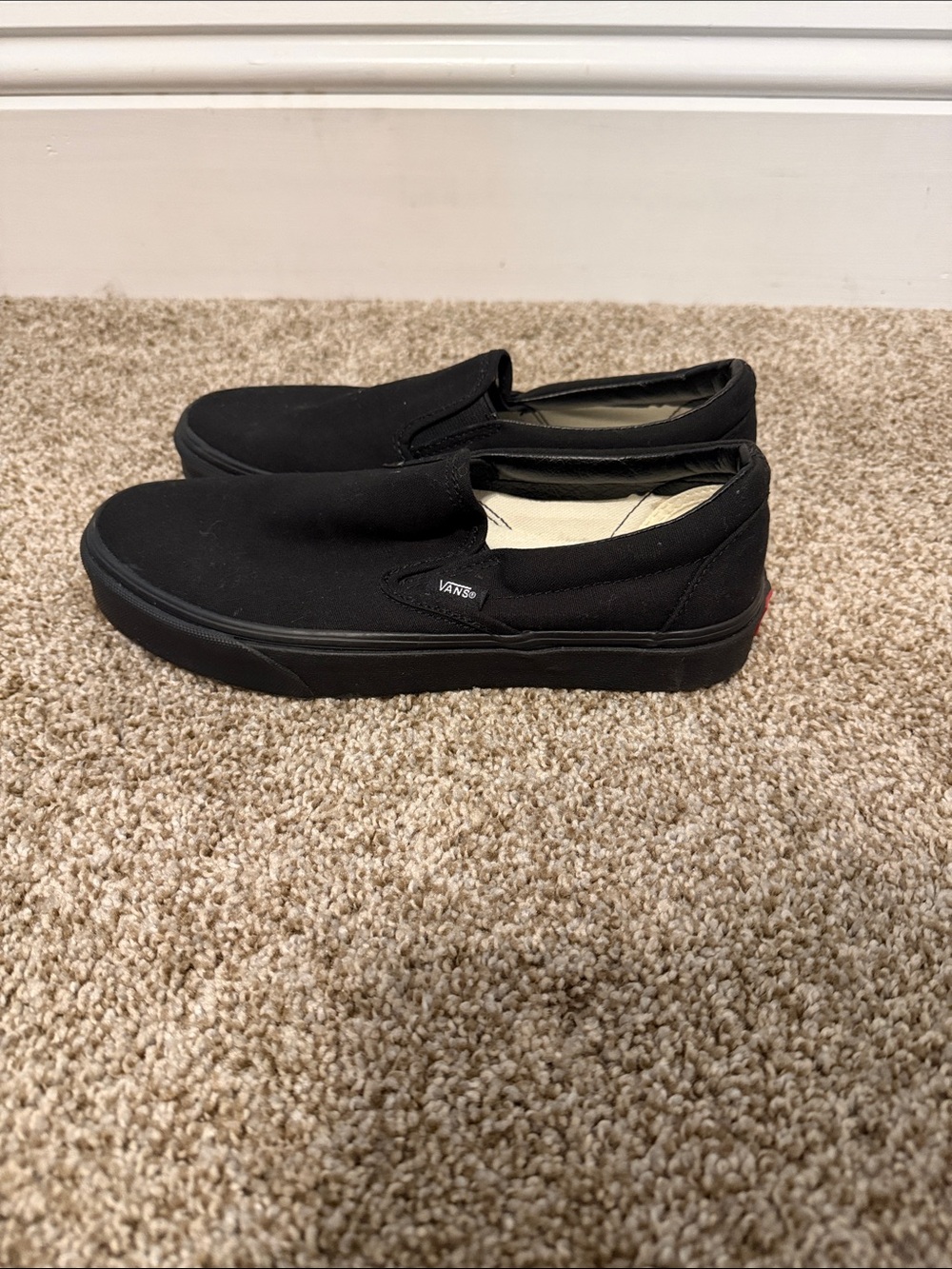 Vans Black Classic Slip-On Canvas Loafers